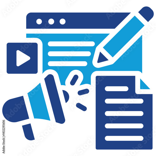 Content Marketing Dual Tone Icon