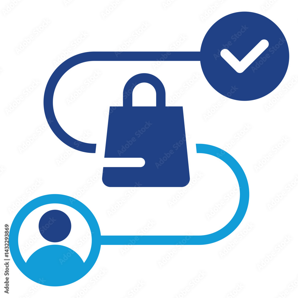 Customer Journey Dual Tone Icon Customer Journey Dual Tone Icon