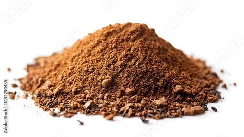 Wallpaper Mural A close-up studio shot shows a small pile of loose leaf tea powder isolated on a white background. Torontodigital.ca