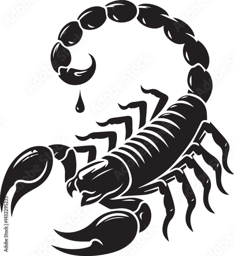 scorpion tattoo vector, scorpion logo silhouette vector