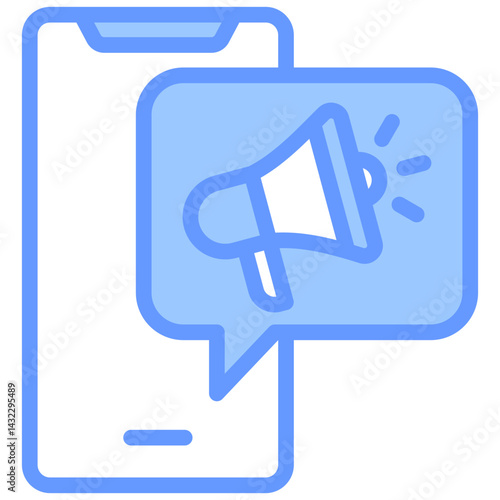 Advertorial Lineal Blue Icon