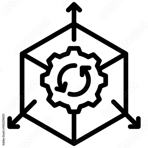 Process Scalability Outline Icon