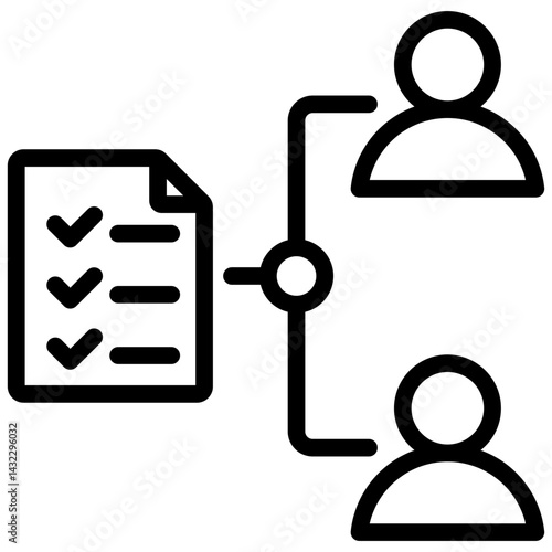 Task Delegation Outline Icon