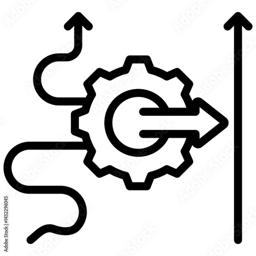 Process Simplification Outline Icon