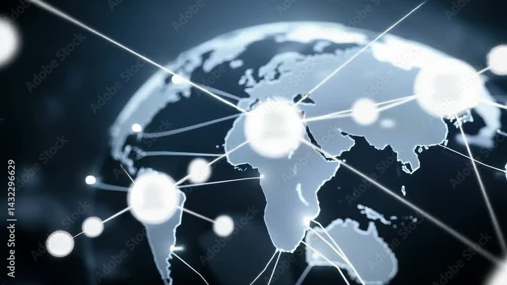 Global network graphic world map