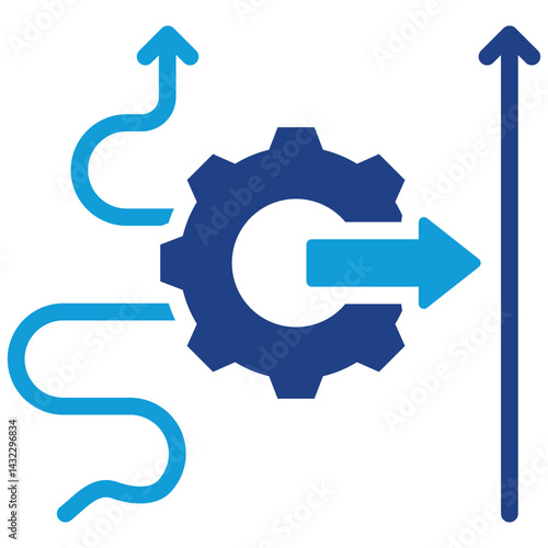 Process Simplification Dual Tone Icon