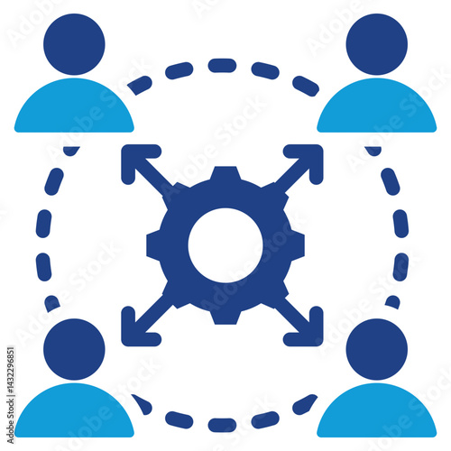 Cross Functional Collaboration Dual Tone Icon