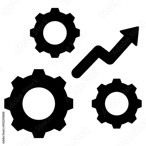 Workflow Efficiency Solid Black Icon