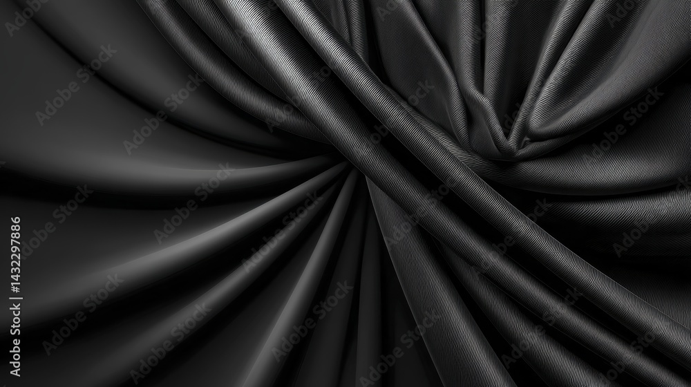 Obraz premium Rich black full-frame background image su-3 - shadow sophisticated night