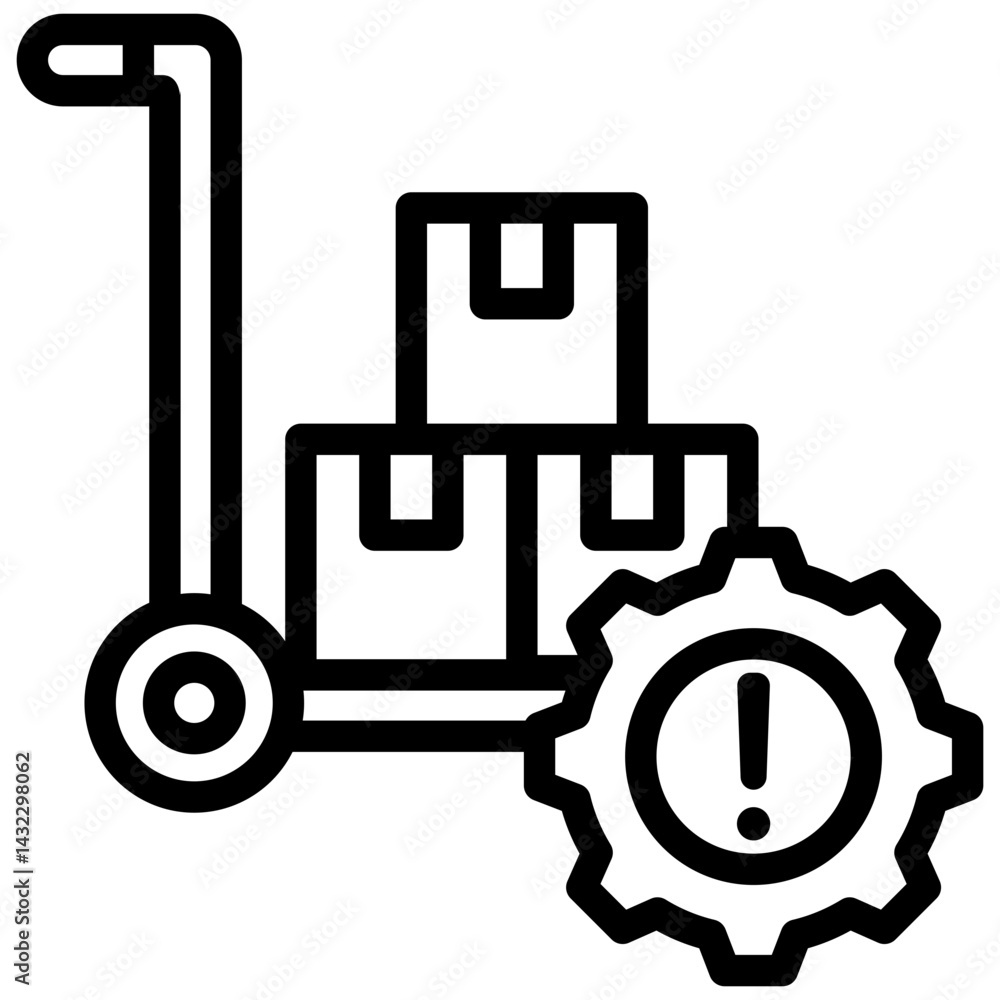 Procurement Risk Management Outline Icon Procurement Risk Management Outline Icon