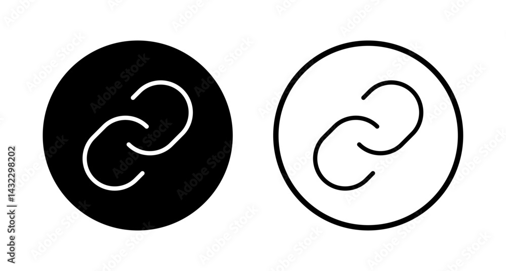 Link icon logo design. Hyperlink chain sign and symbol Link icon logo design. Hyperlink chain sign and symbol