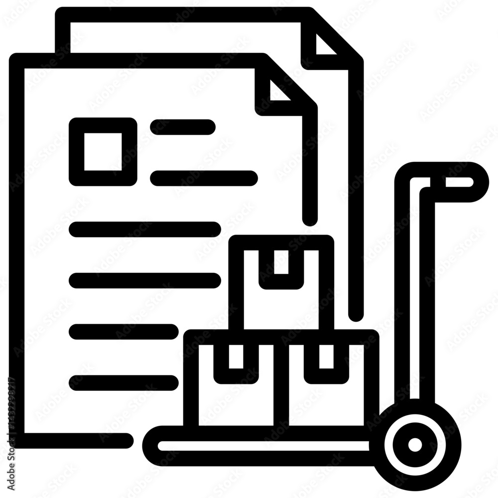 Fototapeta premium Procurement Documentation Outline Icon