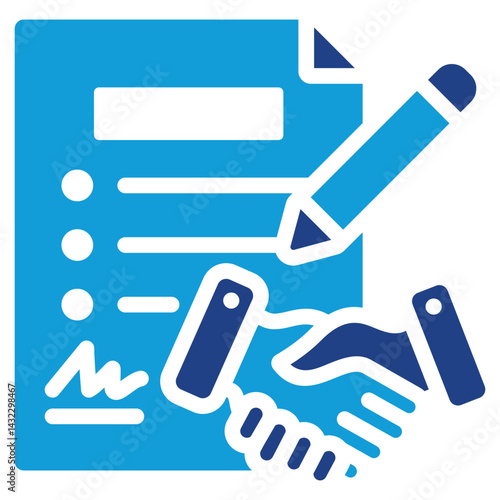 Contract Negotiation Dual Tone Icon