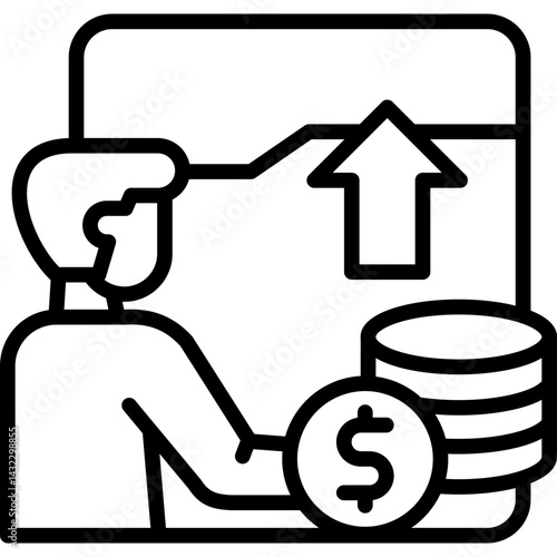 Profit line icon