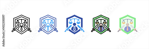 Defender Multi Style Icon Set