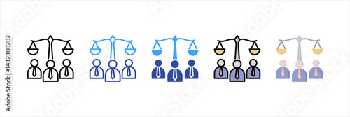 Jury Multi Style Icon Set