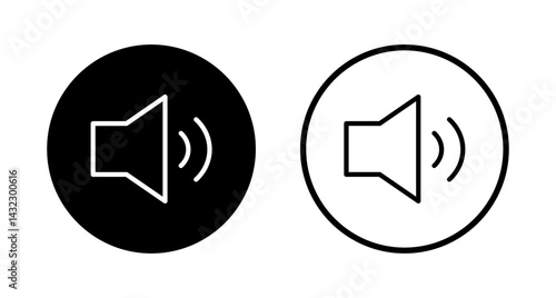 Speaker icon logo design. volume sign and symbol. loudspeaker icon. sound symbol