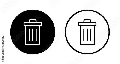 Trash icon logo design. trash can icon. delete sign and symbol.