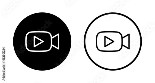 Video icon logo design. video camera sign and symbol. movie sign. cinema