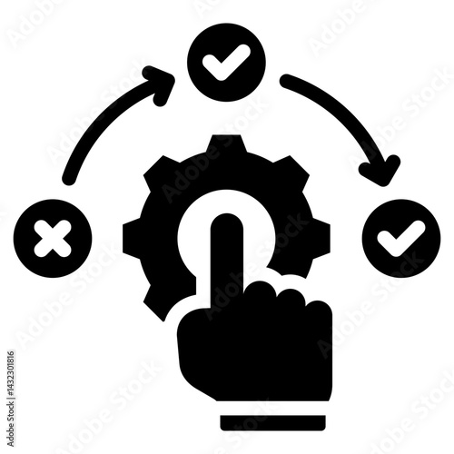 Corrective Action Solid Black Icon