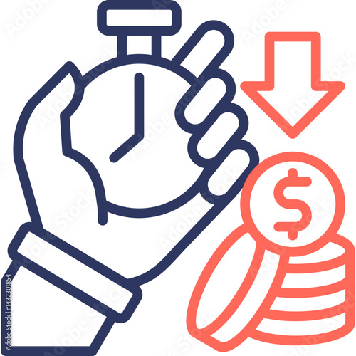 Efficiency line color icon