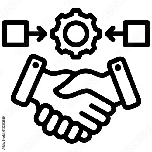 Merger Acquisition Strategy  Outline Icon