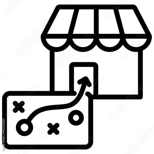 Market Entry Strategy Outline Icon