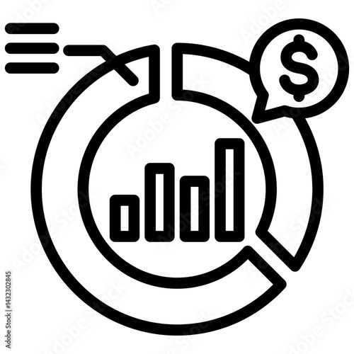 Market Penetration Outline Icon