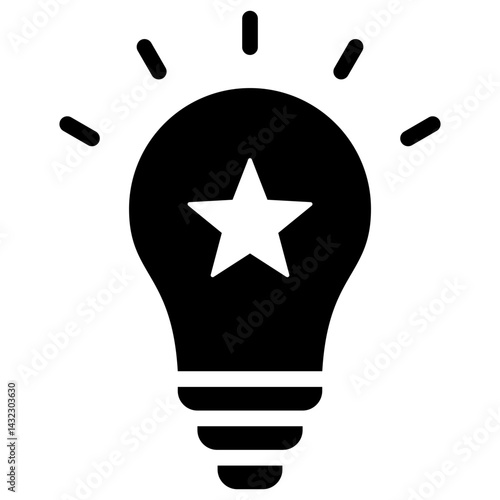 Brand Strategy Solid Black Icon