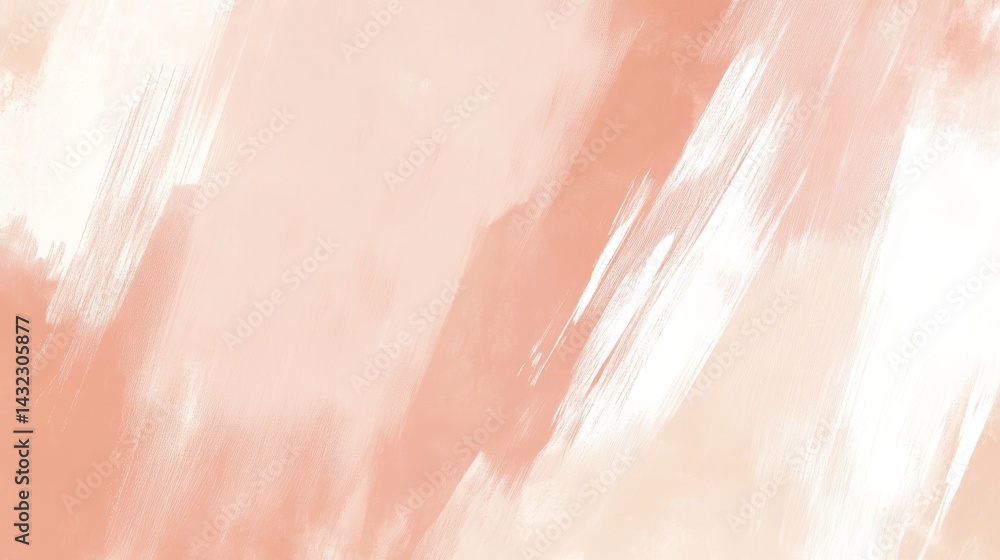 Fototapeta premium Abstract pink and white painting, soft hues, modern art, minimalist design for contemporary decor
