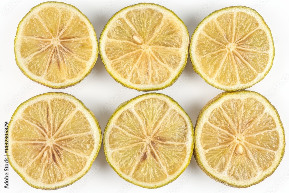 Fresh lime slices, top view Fresh lime slices, top view