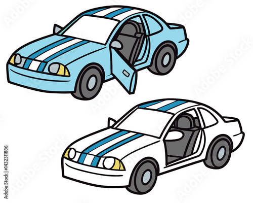 Classic Car Illustration: Vintage Automobile Vector Design, Retro Vehicle