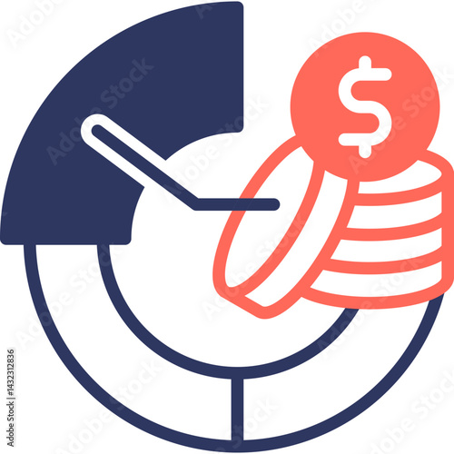 Market Penetration mixed color icon