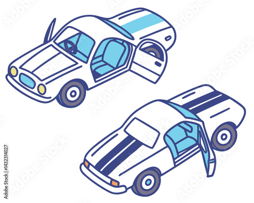 Classic Car Illustration: Vintage Automobile Vector Design, Retro Vehicle