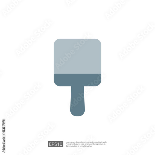 Home Renovation Improvement Icon Featuring A Flat Paint Roller Tool Symbolizing Interior Redecoration and DIY Projects