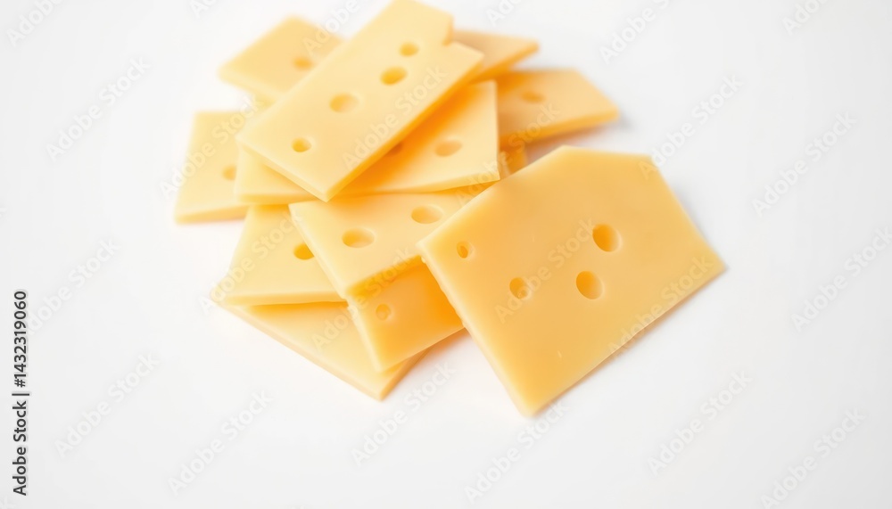 Pile of cheese slices Pile of cheese slices