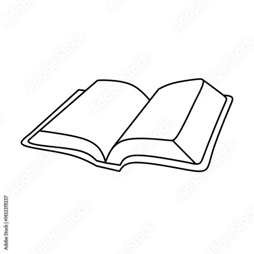 Book icon. open book icon vector. Book icon solid outline. book icon isolated on white background