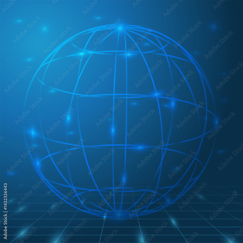 Wireframe de globo de luz