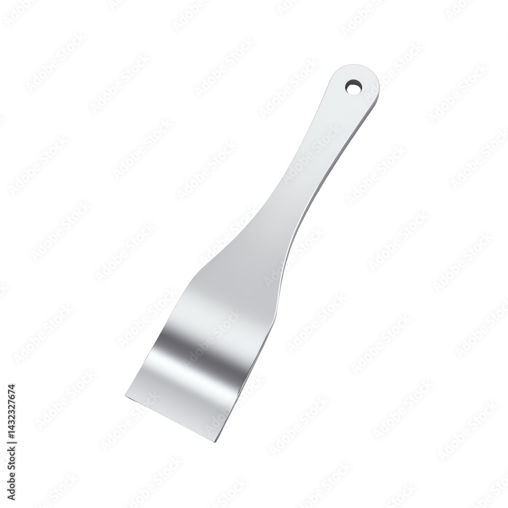 Metal spatula on white isolated background Metal spatula on white isolated background