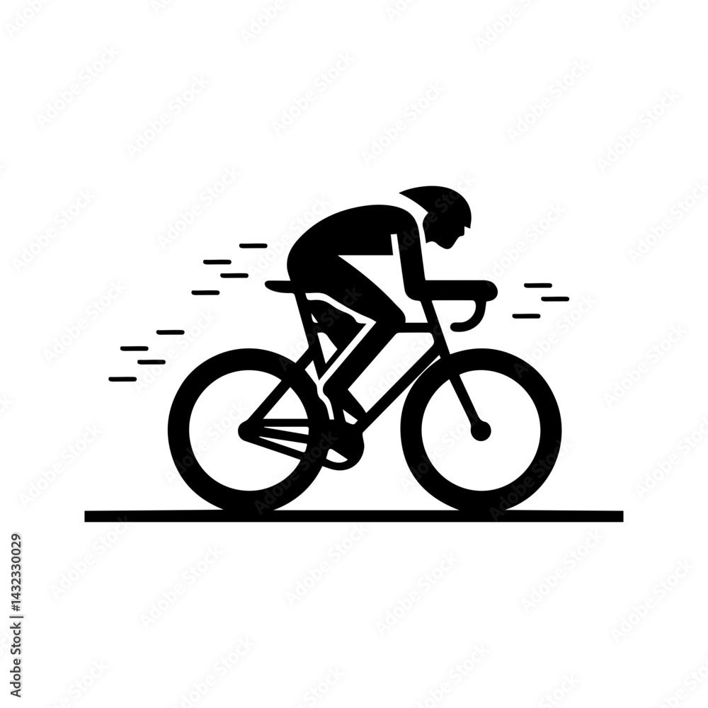 Obraz premium Cycling tournament bicycle sports event icon with transparent background