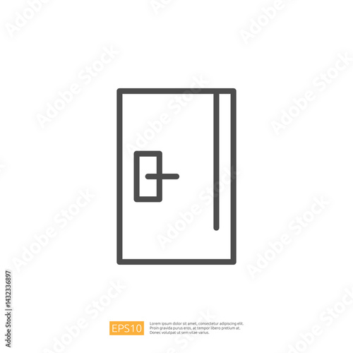Modern Refrigerator Icon for Home Renovation and Interior Design Concept in Minimalist Space