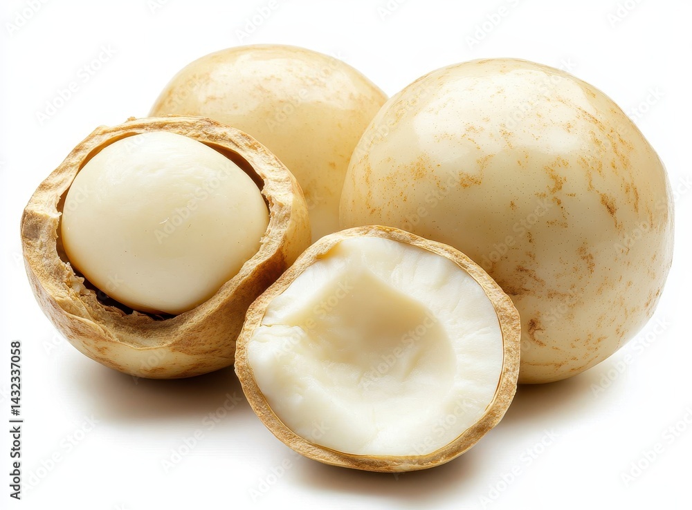 Creamy, coated macadamia nuts Creamy, coated macadamia nuts