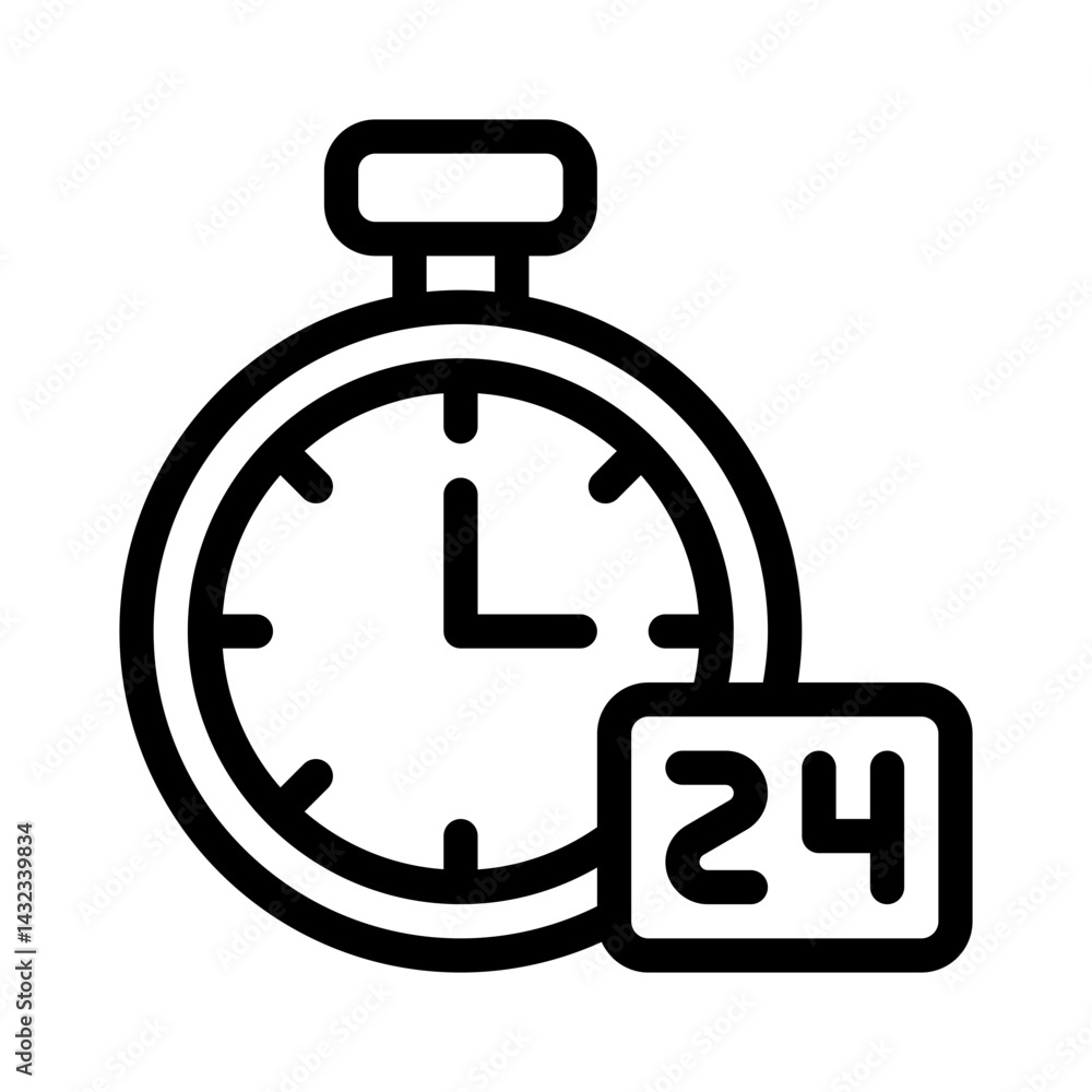 Fototapeta premium delivery timer line icon