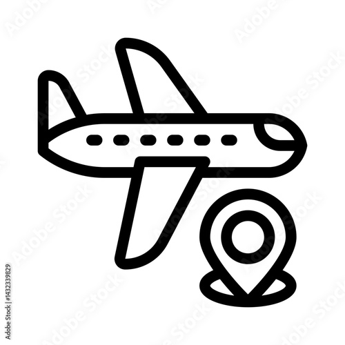 air shipping line icon