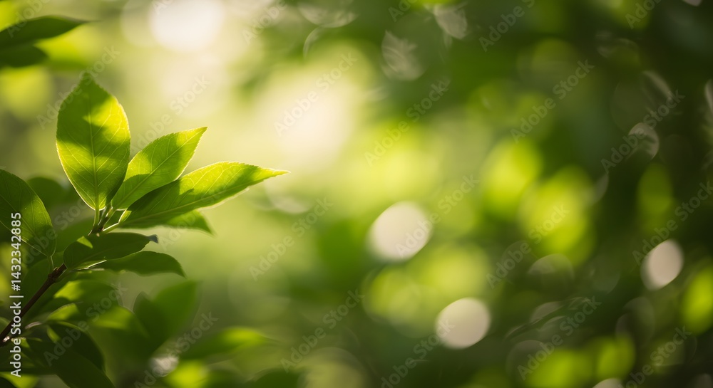 Sunlit Green Leaves A Close-Up of Nature's Beauty Sunlit Green Leaves A Close-Up of Nature's Beauty