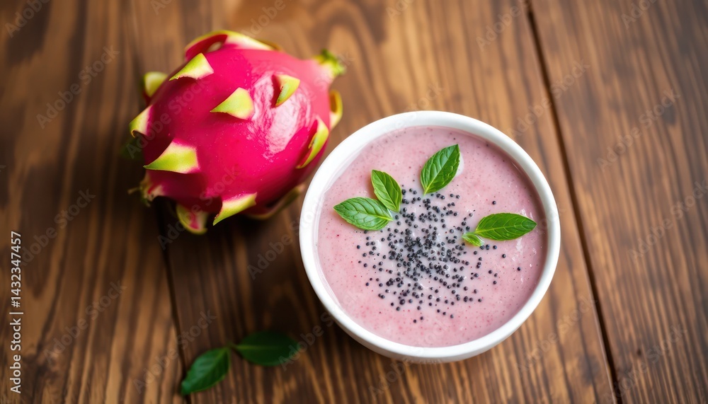Pink smoothie with dragon fruit (2) Pink smoothie with dragon fruit (2)