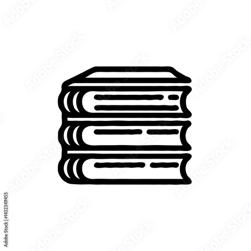 Stack of Books in Minimalist Style  
