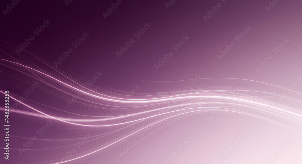 Abstract Wavy Lines With Gradient In Purple Shades Background