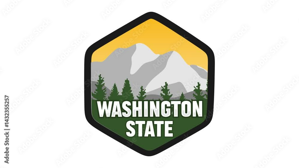 washington state with beautiful green natural scenery