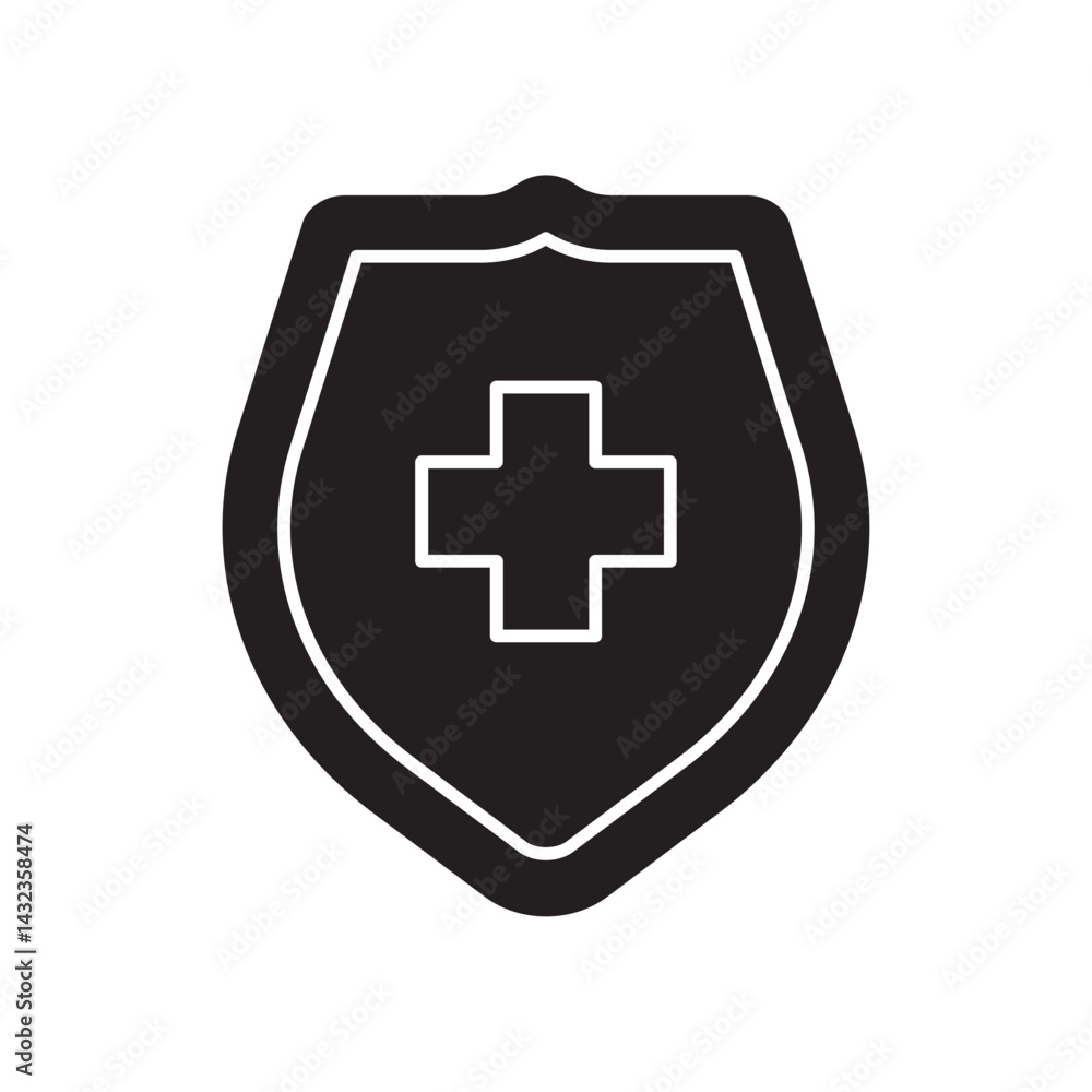 Obraz premium first aid kit glyph